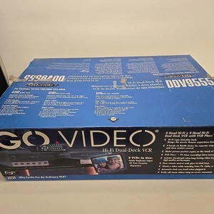 Go Video DDV9555 VCR Dual Deck VHS Player w/ Remote BRAND NEW - Picture 1 of 3
