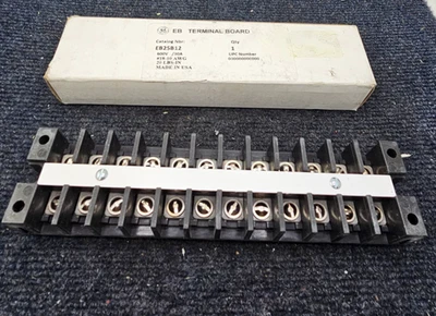 GE EB25B12: EB Terminal Board Strip 600V 30A #18-10 AWG 20 LBS-IN - Image 1 of 4