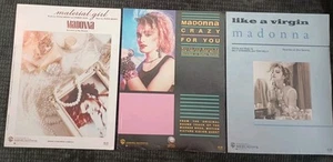 LOTE DE PARTITURAS MADONNA CRAZY FOR YOU Material Girl LIKE A VIRGIN Warner Public - Imagen 1 de 5