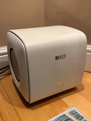 Subwoofer KEF KC62 - Blanco, con adaptador inalámbrico Foto 1 de 4