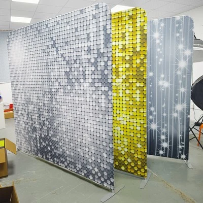 8FT Backdrop and Stand,tension fabric,Reusable Luxury Wedding Backdrop - Image 1 of 4