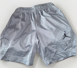 Nike Jordan Shorts Basketball Mesh Shiny Retro Jumpman Gray Youth XS Size 4-5 - Picture 1 of 2