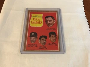 1962 Topps Baseball AL ERA Leaders #55 ExMt - Picture 1 of 2
