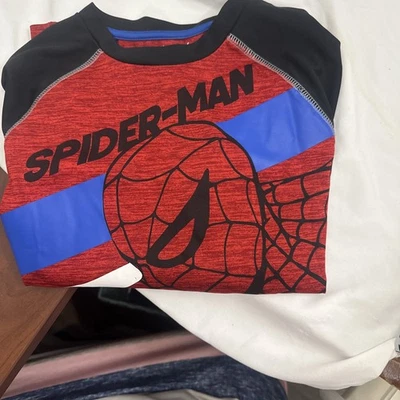 Marvel Spider-Man Size 10 Long Sleeve Shirt.  Red, Black, Blue - Image 1 of 3