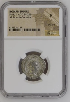 NGC F Antoninianus of Philip I the Arab AD244-249 NGC Ancients Double Denarius - Image 1 of 2