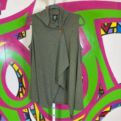 Bobeau, chaleco de un botón. Talla mediana. Excelente estado! ¡Verde oliva! Foto 1 de 4