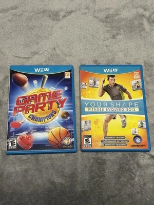 Nintendo Wii U Lot Of 2 Your Shape Fitness Evolved 2013 Game Party Champions CIB - Image 1 of 3