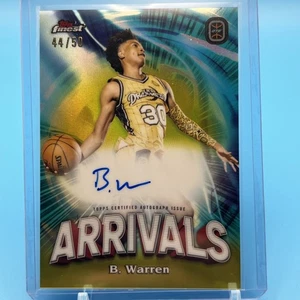 2022-23 Topps Finest OTE Arrivals Bryson Warren Gold Auto 44/50 - Picture 1 of 2