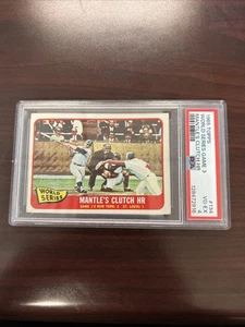 1965 TOPPS MANTLE'S CLUTCH HR #134 WORLD SERIES GAME 3 PSA 4 - Picture 1 of 5