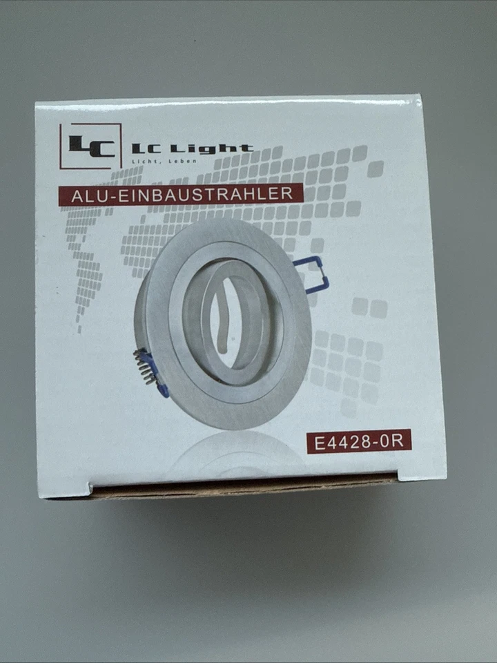 LC Light Einbaustrahler Rund Rahmen Alu Bicolor Doppelring Einbau-Spot Ø92mm - Bild 1 von 4