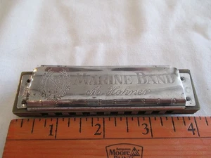 Vintage Hohner Marine Band Harmonica A440 Key of C - Made in Germany - No Case - Picture 1 of 14