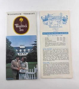 Woodstock Inn VT Vermont Travel Brochure 1981 Rates Guide A3 - Picture 1 of 6