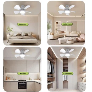 3 Gears Dimming Ceiling Fan Light 2 in 1 Ceiling Lamp Household Use - Picture 1 of 10