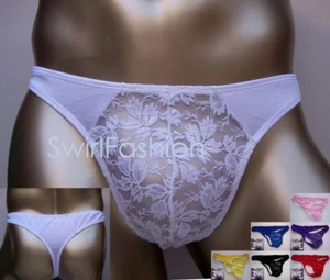 K1511A Herren Sexy Tanga Blumen Spitze Tasche - Bild 1 von 7