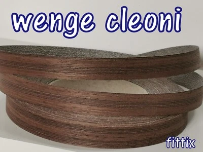 FITTIX Nastro in vero legno Wenge Cleoni pre incollato ferro su bordo nastro 22 e 40 mm fascia