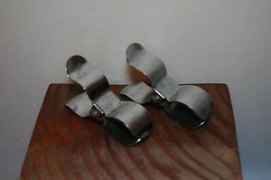 Pair Terry's Pump Clips/Clamps 1 1/8 x 7/8 in. England. Felted Frame 50s 60s 70s - Picture 1 of 9