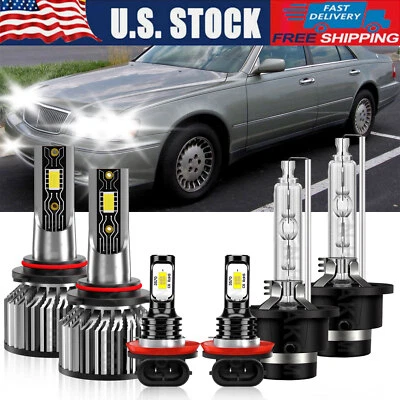 Kit de luces antiniebla de haz alto y bajo LED para Infiniti Q45 2005-2006 6500K Foto 1 de 4