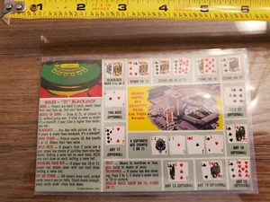 VINTAGE LAS VEGAS DUNES HOTEL & COUNTRY CLUB BLACKJACK GAMING GUIDE POSTCARD - Picture 1 of 6