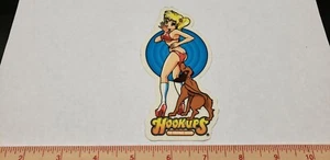 DE COLECCIÓN AÑOS 90 HOOK UPS SEXY TRAJE DE BAÑO MODELO BIKINI TETAS NOS SKATE TABLA PEGATINA! - Imagen 1 de 1