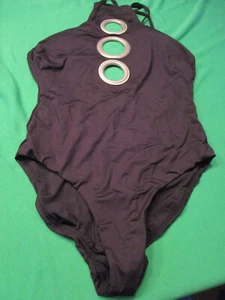 NEW RED CARTER ONE PIECE HIGH NECK CUT OUT SWIM / BATHING SUIT - BLACK - SMALL 6 - Picture 1 of 4