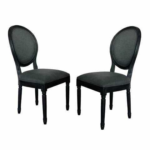 Babbs Traditional Fabric Dining Chairs Cover