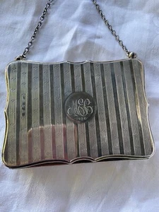 Antike Silber Geldbörse Herstellermarke 1920 graviert - Bild 1 von 16