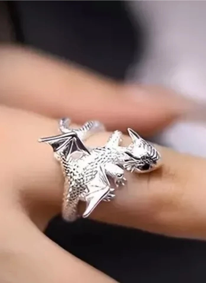Dragon Flying Wrap Around Adjustable Fantasy  Ring 🔥  - Image 1 of 1