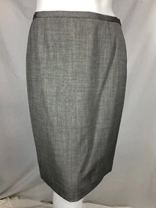 NWT Anne Klein - Grey with Lavender Breeze Micro Houndstooth Pencil Skirt, Sz 14 - Picture 1 of 11