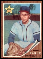 1962 Topps Merritt Ranew    #156a Rookie ExMint+