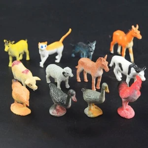 Tierfiguren Kunststoff 12 Stück Hof Spielzeug 3+Jahre Set Ganz Neu Modisch Neu - Bild 1 von 15
