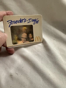 Vintage 1988 Mcdonalds Founders Day Holographic Pin and Employee Pin- 2 pins - Picture 1 of 5