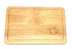 Horse Head In Heart Wooden Chopping Board Cheese Serving Bread Board - Picture 1 of 2