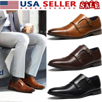 Zapatos de vestir sin cordones para hombre Bruno Marc Zapatos de negocios Zapatos Oxford formales Zapatos Foto 1 de 4