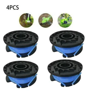 4 X Replacement Trimmer Spool & Line Strimmer For 20, 24 And 40v GreenWorks - Picture 1 of 9