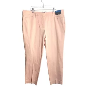 NWT Worthington Women's Slim-Leg Stretch Ankle Pleated Dress Pants Rose Smoke 16 - Picture 1 of 11