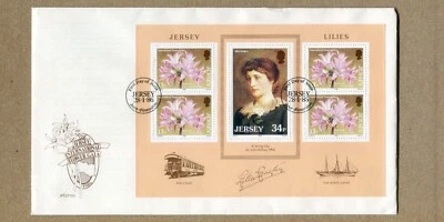 JERSEY, Lillie Langtry 34p Sheet 1-28 -1986 First Day Cover, JPO / FDC - Image 1 of 2