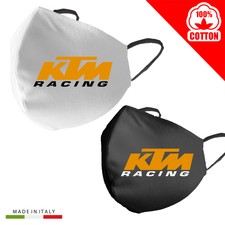 Mascherina Cotone KTM Racing Personalizzata 100% Made Italy moto adulto bambino