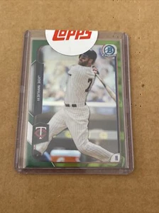2015 BOWMAN CHROME JOE MAUER GREEN REFRACTOR #/99 SSP #52 - Picture 1 of 4