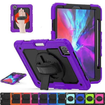Heavy Duty Rugged Rotate Stand Case Cover For iPad Pro 11" 12.9" 2021 2020 2018 - Image 1 of 4
