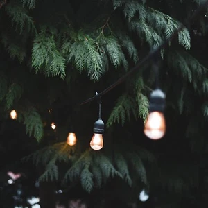 15m Outdoor Festoon Lighting Heavy Duty LED E27 Bulbs Garden String Lights Mains - Picture 1 of 22