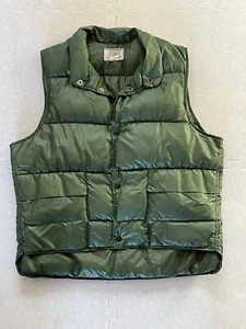Vintage Orvis Pine Green Goose Down Puffer Vest Large - Picture 1 of 6