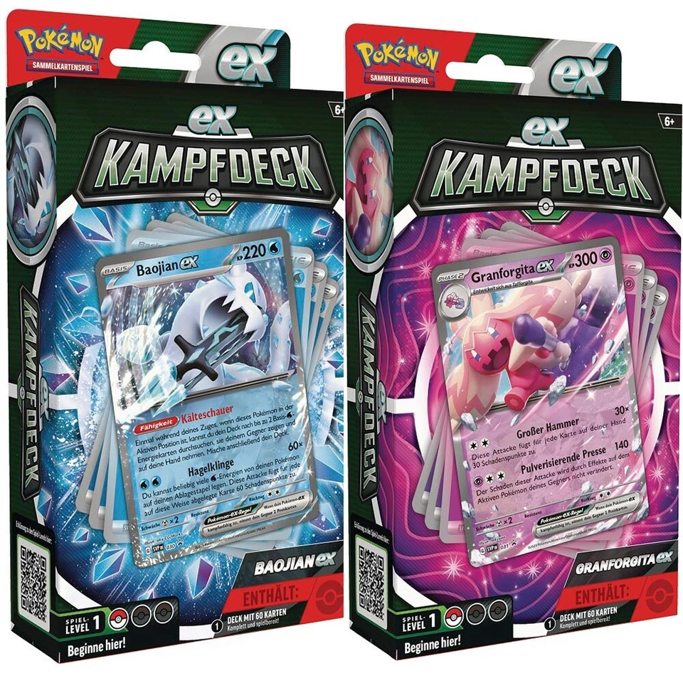 Pokemon EX-Kampfdeck Juli 2023 Beide Decks Baojian EX + Granforgita EX Deutsch