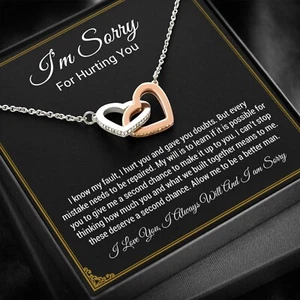 I'm Sorry Necklace Gifts, Apology Gifts For Her, Forgiveness Gift, Wife Gift - Picture 1 of 12