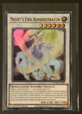 Night's End Administrator | DAMA-EN083 | Super Rare | 1st Edition | YuGiOh TCG - Image 1 of 3