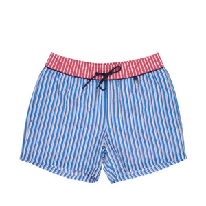 HOM Herren Badehosen Beach Shorts Preppy Rot Blau gestreift M XL NEU - Bild 1 von 3