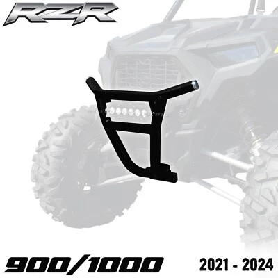 RZR S 900 1000 2021+ Tubular Steel Racing Bumper Heavy Duty USA BLACK Powdercoat - Image 1 of 4