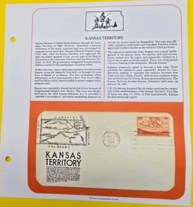 Kansas Territory Centennial 1954 Ersttagsbriefmarke - Bild 1 von 3