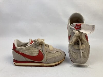 Vintage 1980s  Nike Oceania Kids Size 8.5 Brown Red 820305 BC New W/ Flaws - Image 1 of 4