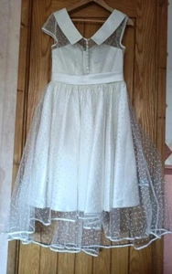Wedding dress size 12. Vintage look. Satin & tulle - Picture 1 of 5