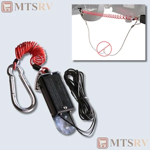 Fastway ZIP 4' Coiled Trailer Breakaway Cable & 12V DC Switch - 80-00-2040 - NEW - Picture 1 of 1